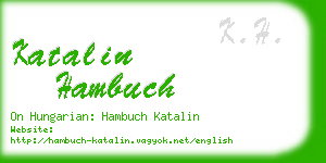 katalin hambuch business card